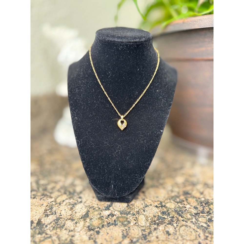 Vintage Nina Ricci Gold Tone Rhinestone‎ Pendant Necklace designer Jewelry Y2K - Picture 4 of 9